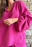 Santos Cushion Cotton Heathcliff Blouse Raspberry?